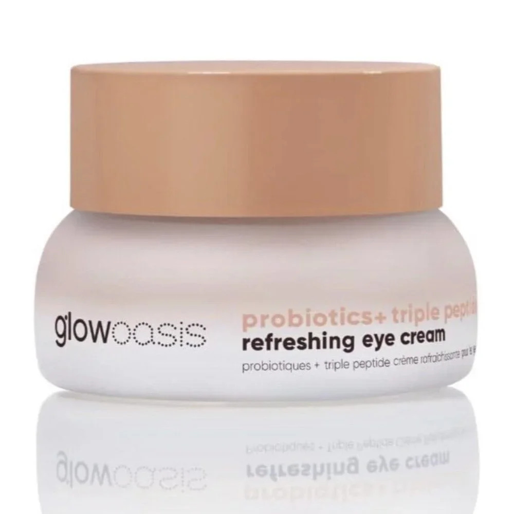 Glowoasis Probiotics + Triple Peptide Refreshing Eye Cream Vegan New in Box